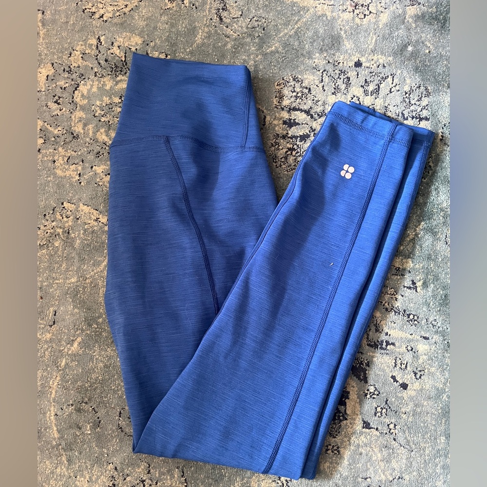 Sweaty Betty Super Sculpt Workout 7/8 Leggings Blue Size S
